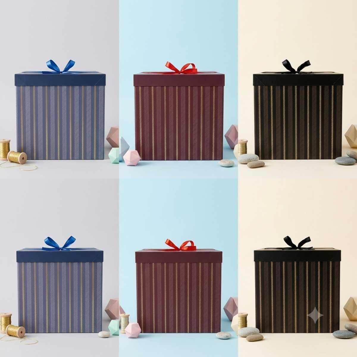 Caja de regalo Lineas 22x22cm
