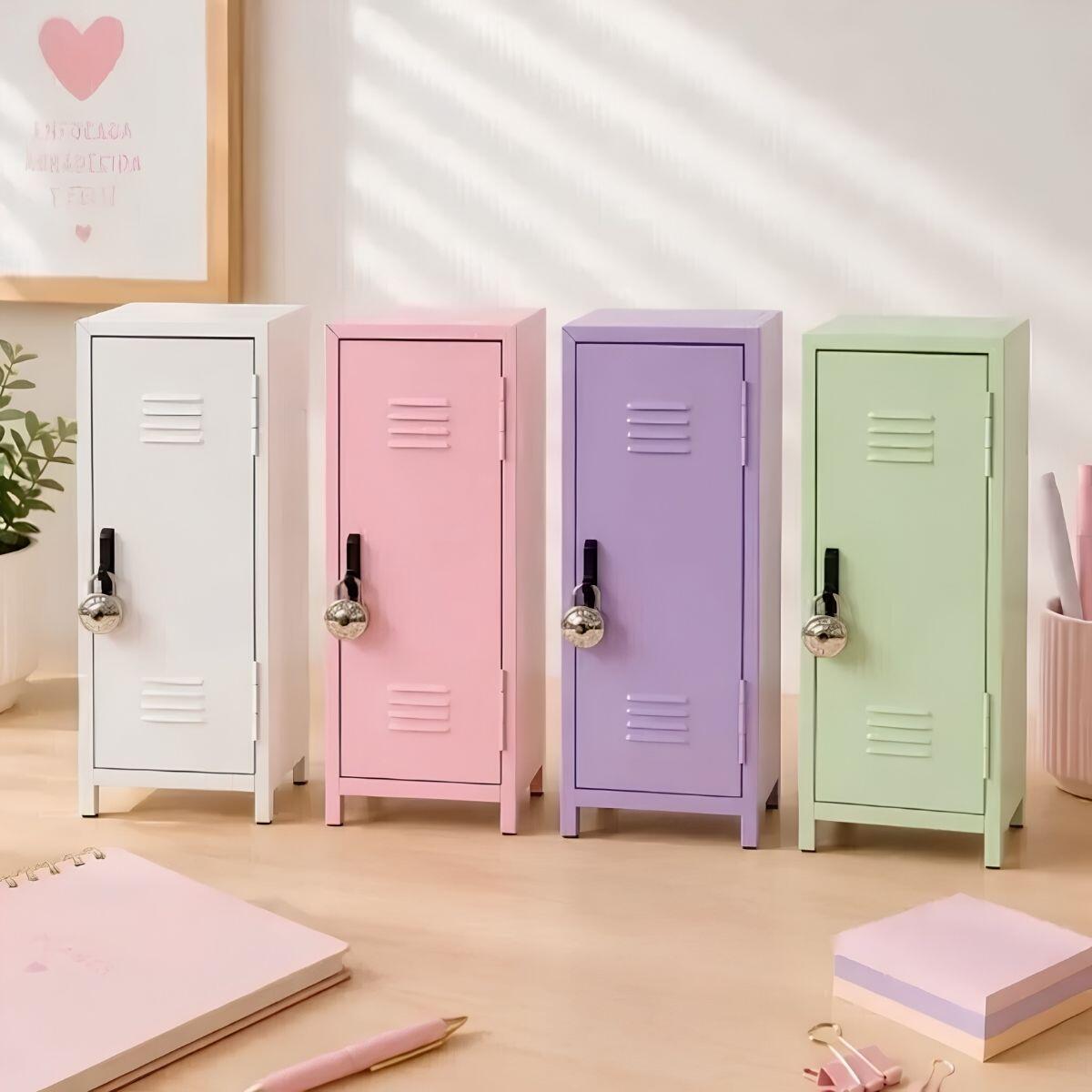 Mini Locker color pastel (candado y estantes) 27x11xx11cm