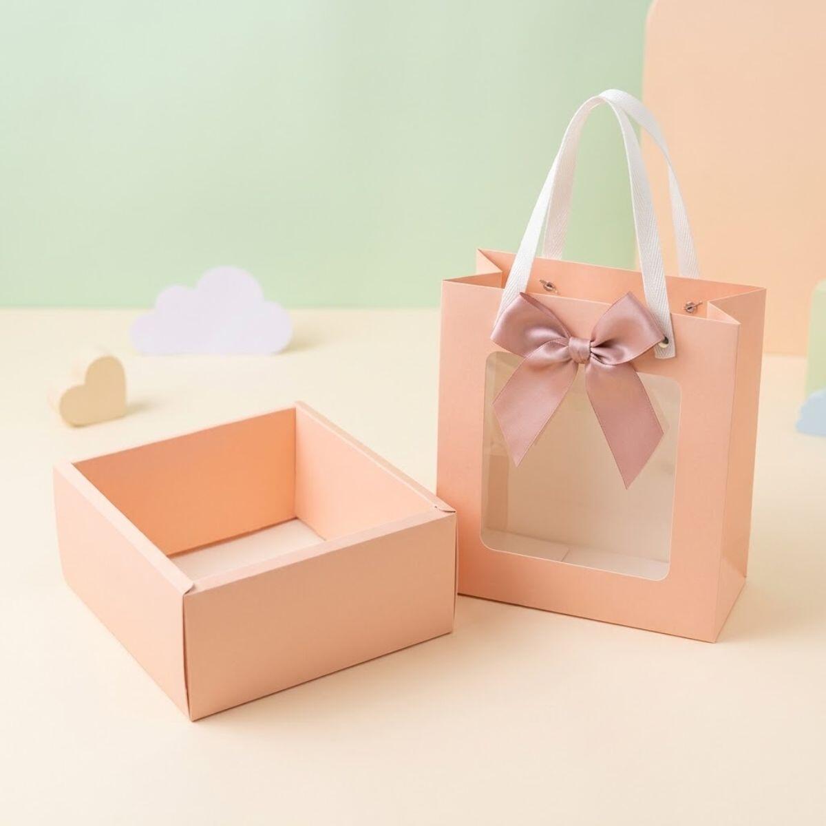 Bolsa de regalo c/moño y caja armable