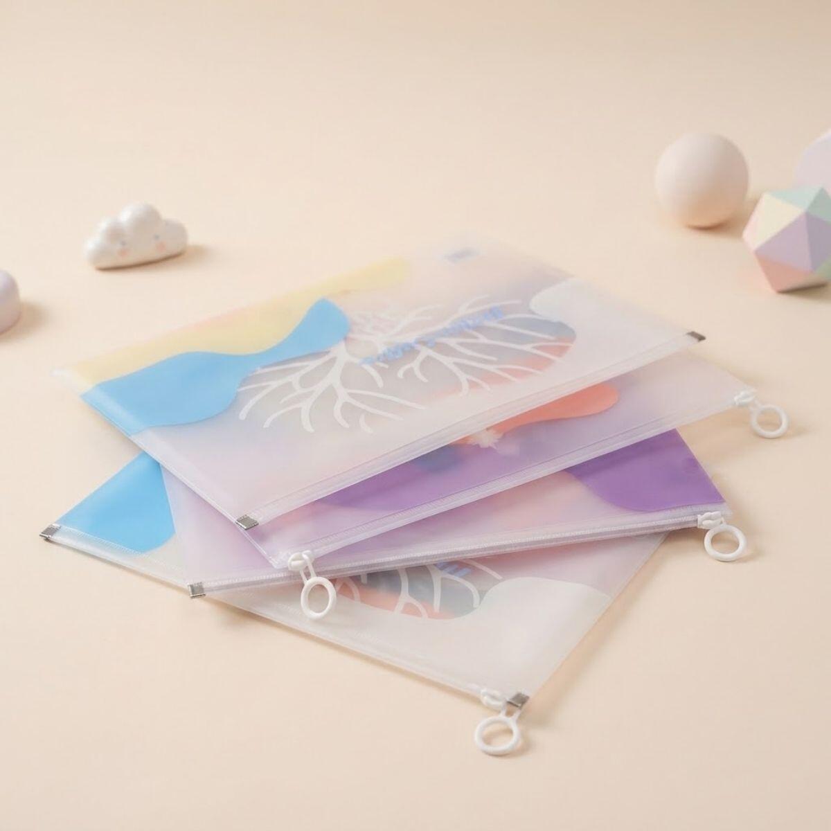 Sobre A4 Diseño Onda - color pastel c/cierra facil