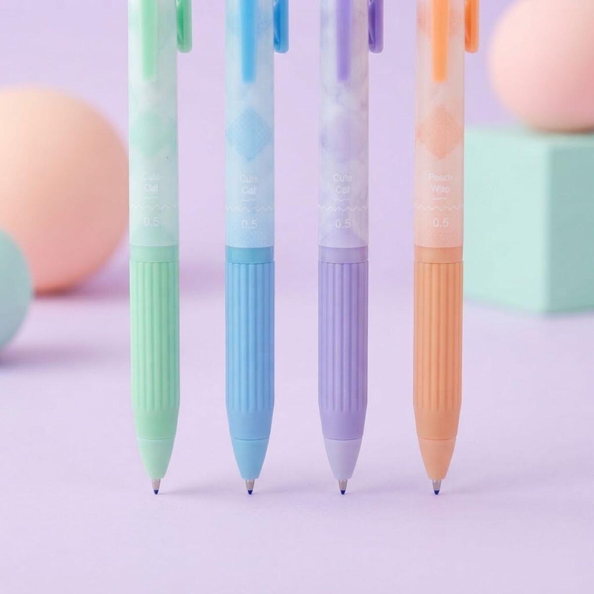 Boligrafo borrable pastel multi x 2  Azul y Negro - 0.5 mm