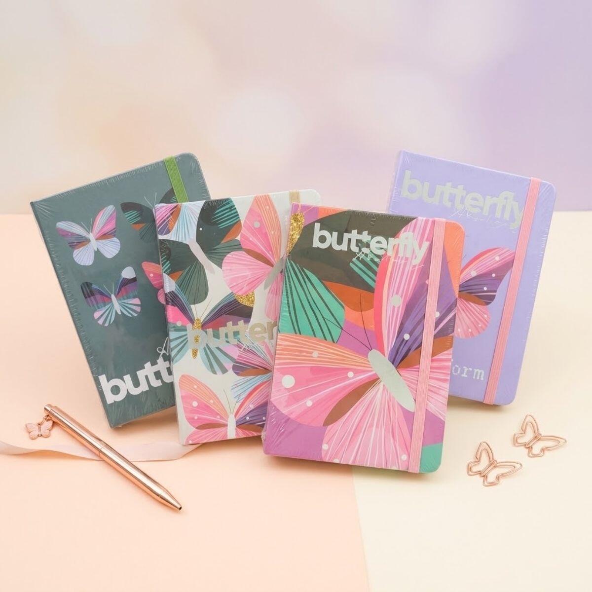 Libreta A5 Butterfly - 80 hojas rayads