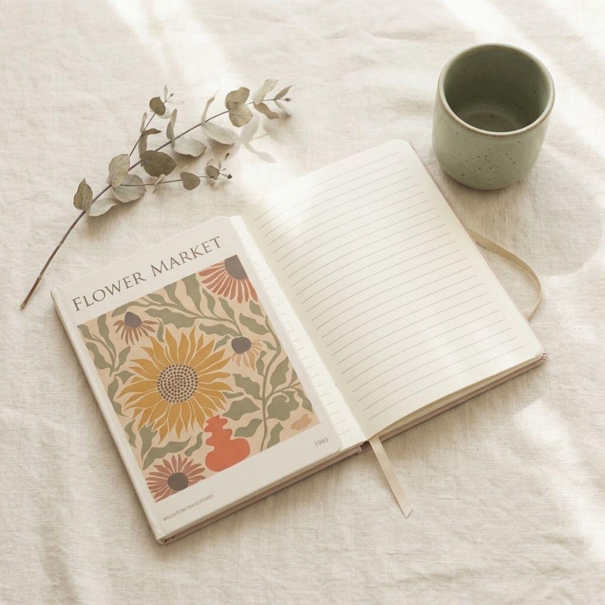 Libreta A5 Flower Market- 80 hojas rayadas
