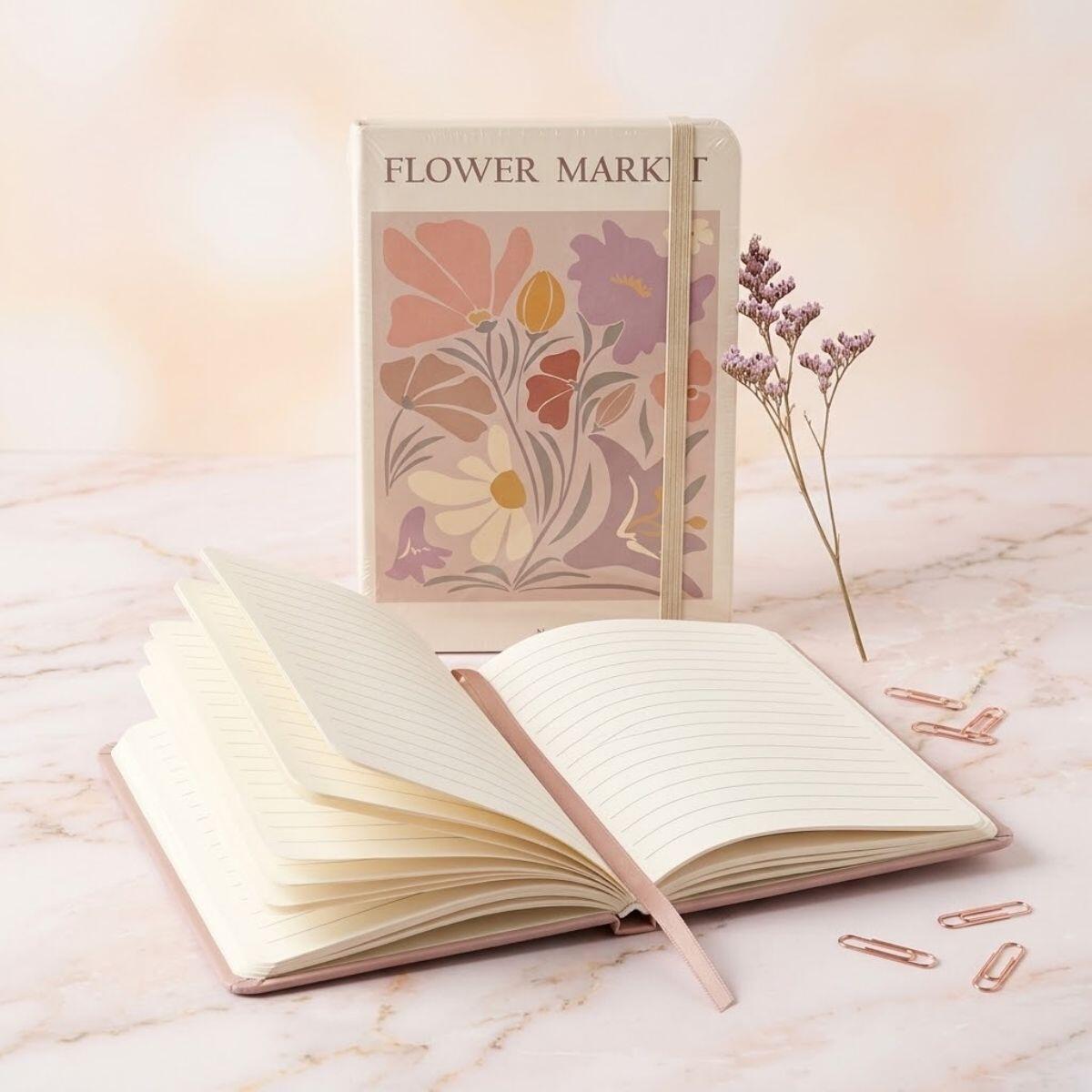 Libreta A6 Flower Market- 80 hojas rayadas