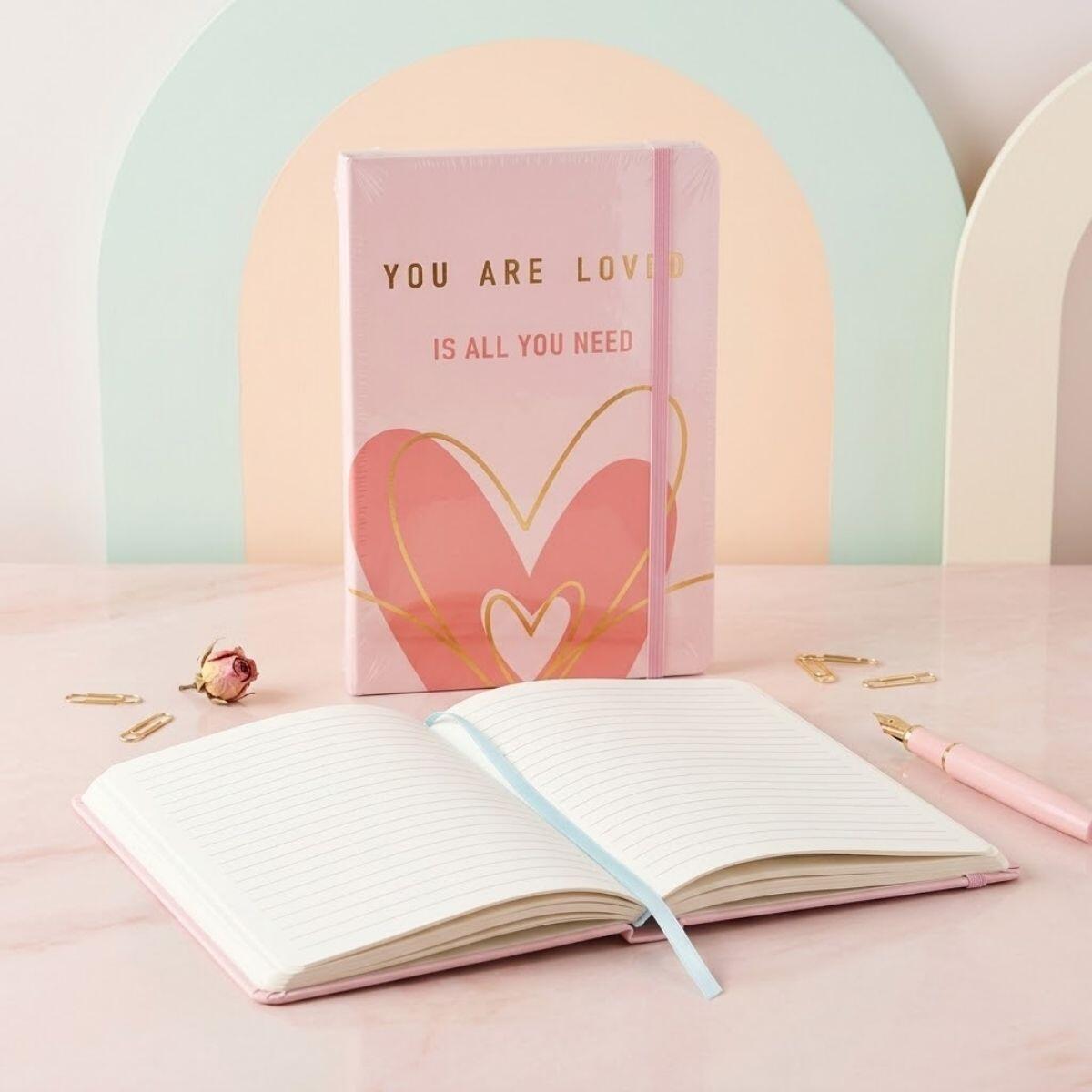 Libreta A6 Corazones - 80 hojas rayadas