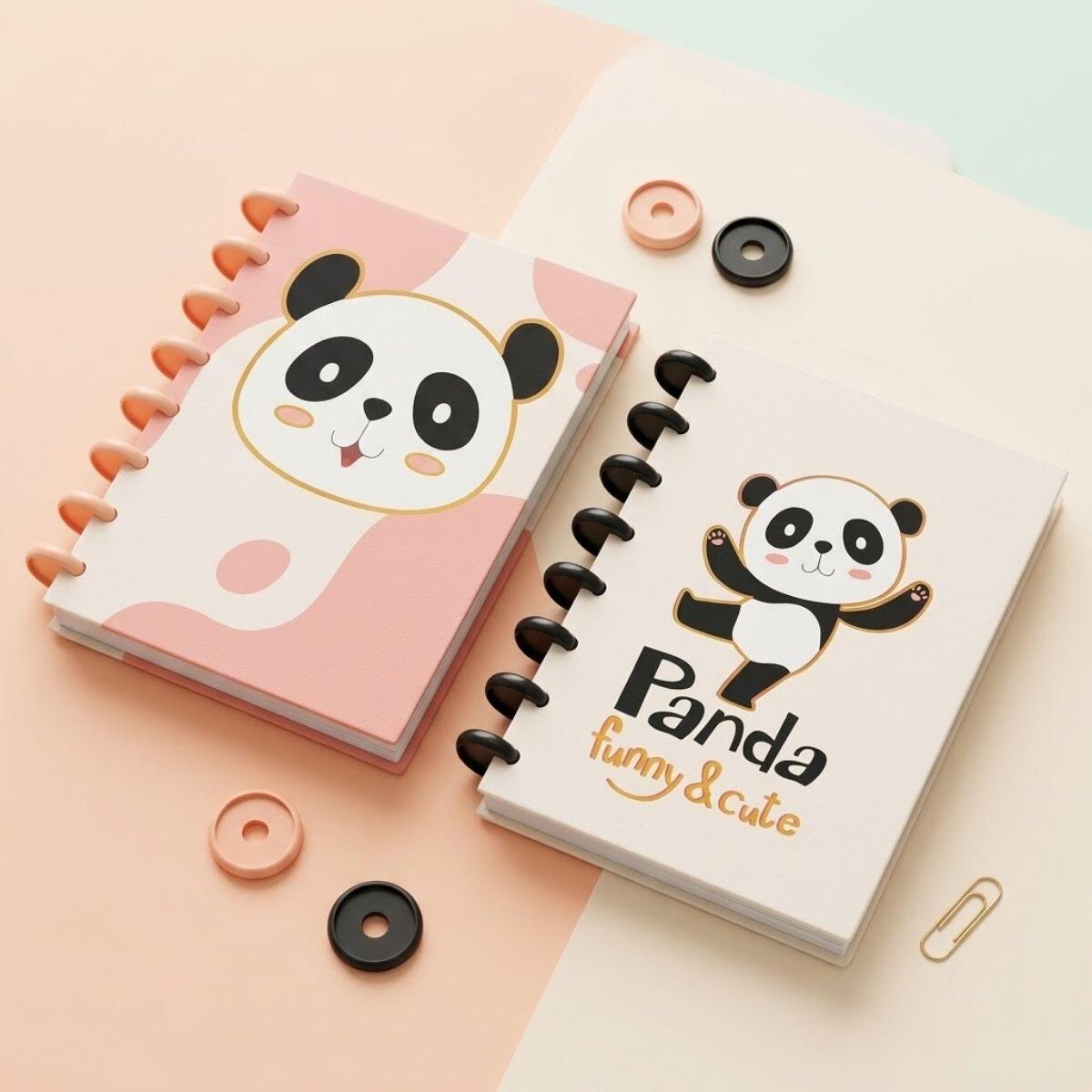 Libreta A5 inteligente Panda - 80 hojas rayadas