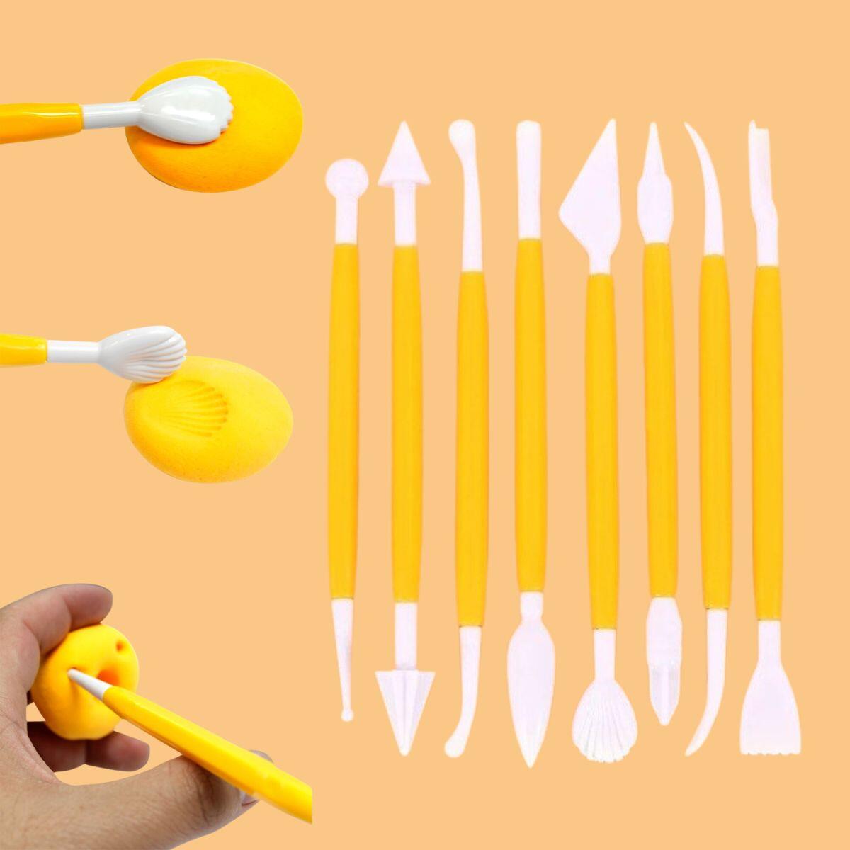 Utiles para ceramica/porcelana  x 8 plasticos