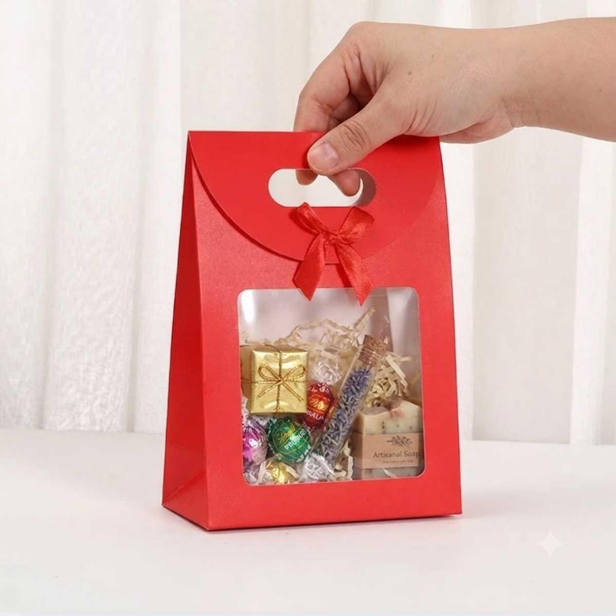 Bolsa de regalo c/ventana 16x12x6cm