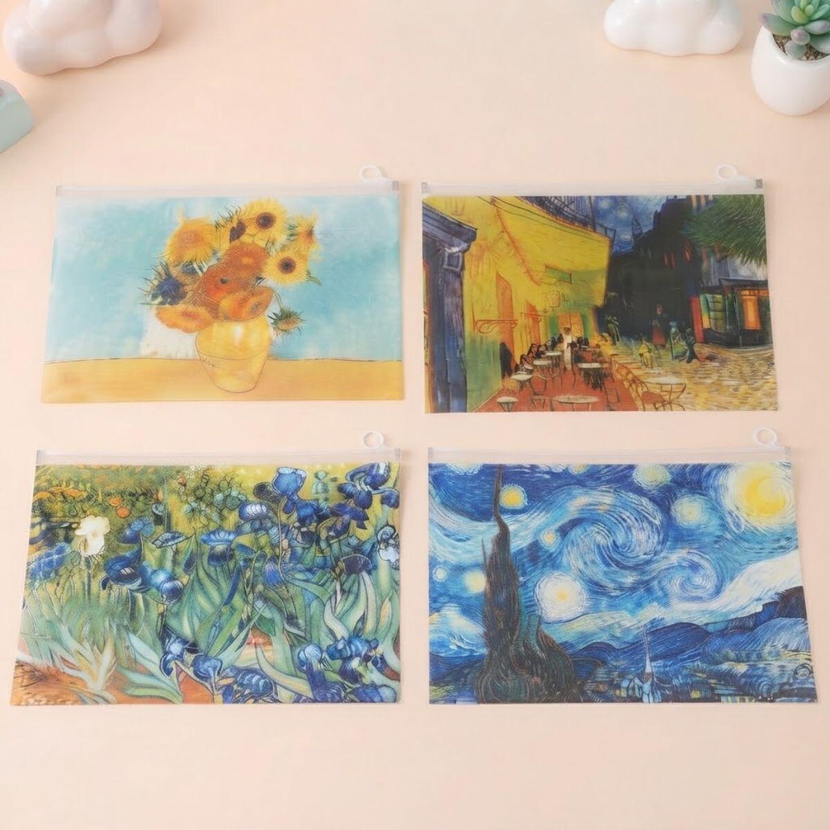 Sobre FC estampado Van Gogh c/cierre facil