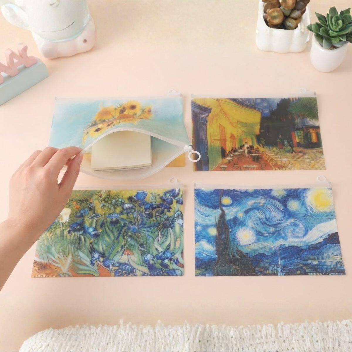 Sobre FC estampado Van Gogh c/cierre facil