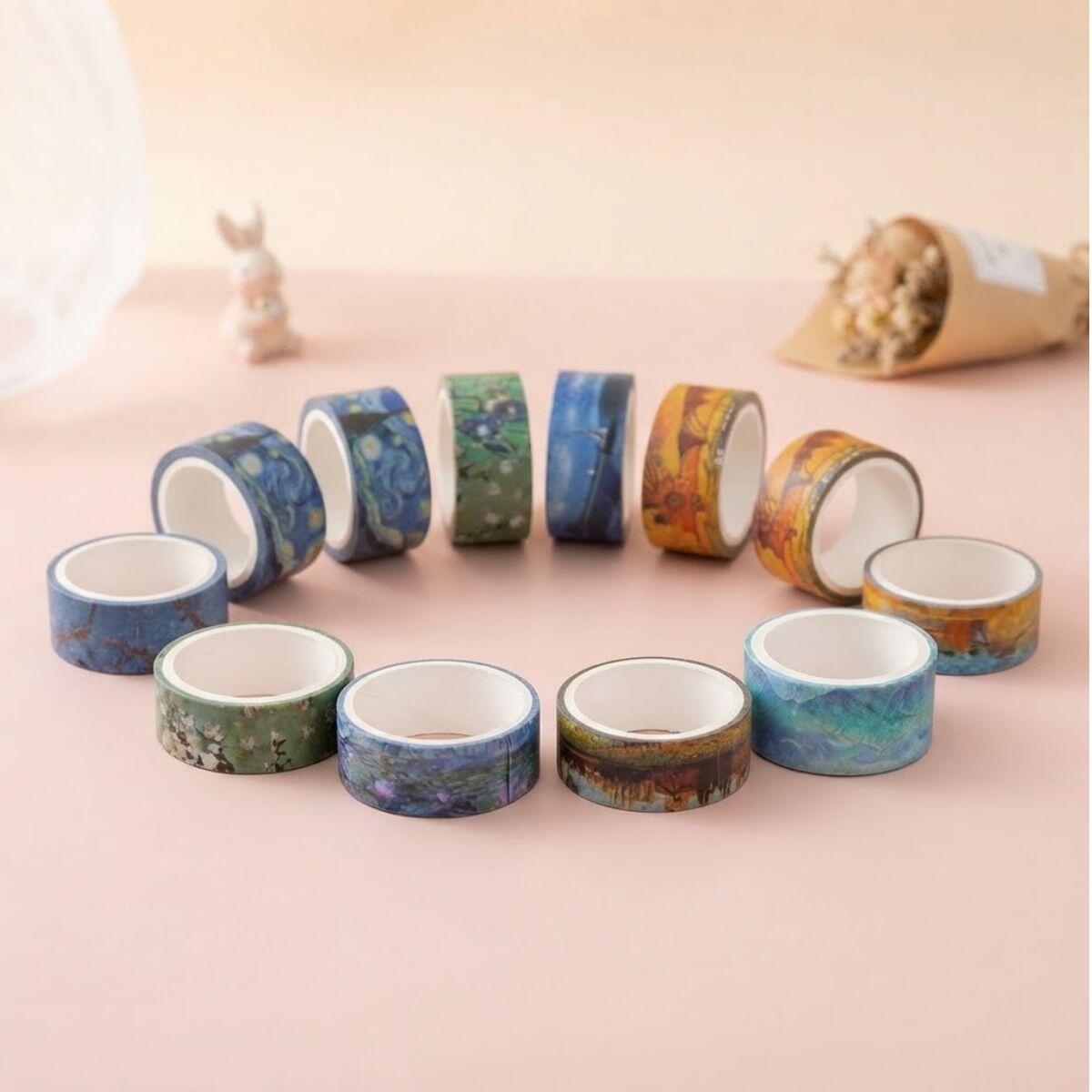 Cinta papel adhesiva decorativa x 60 rollos -   Van Gogh
