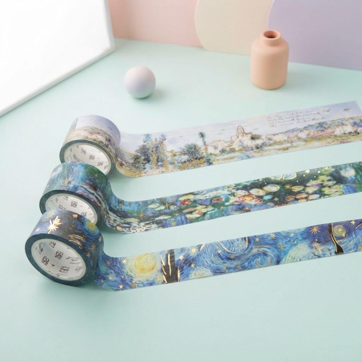 Set cintas adhesivas decorativas de papel  en caja x 24 rollos - Van Gogh