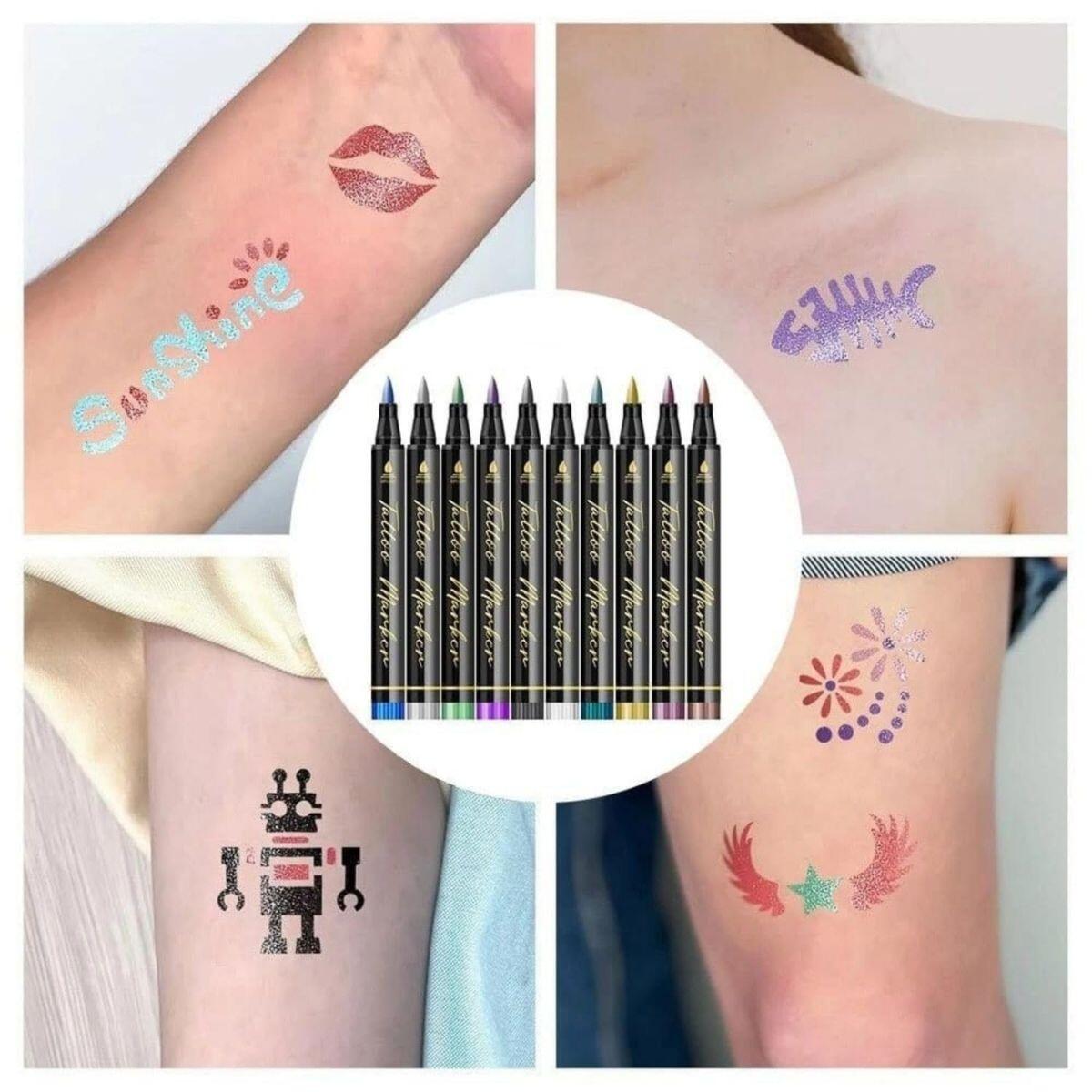 Marcador para Tattoo temporal x 12 colores
