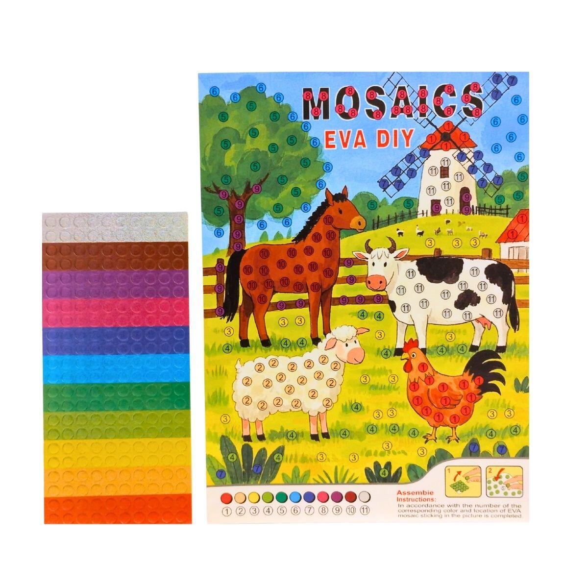 Arte mosaico infantil con Pegatina de Goma EVA