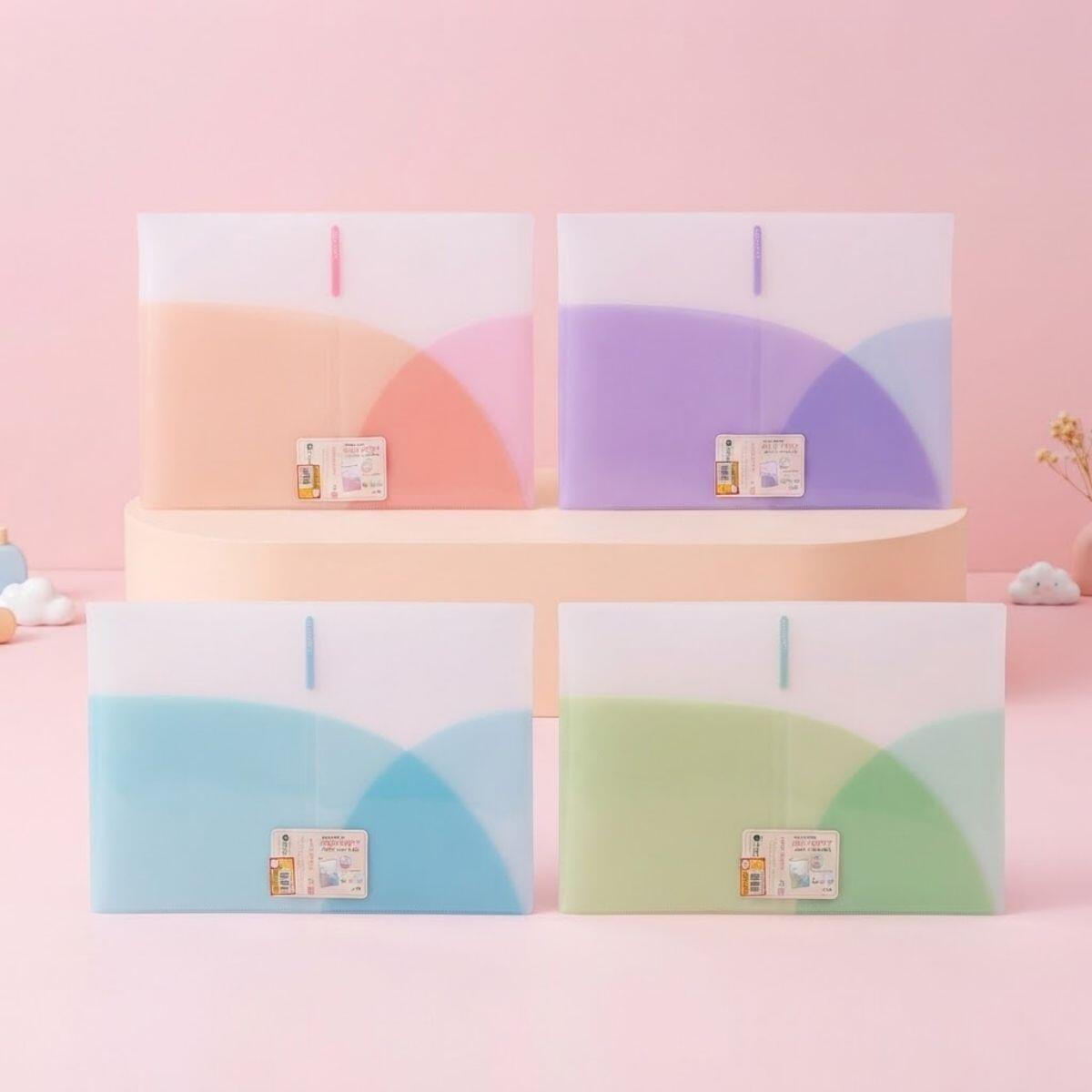 Carpeta A4 color pastel y blanco  - 10 folios 