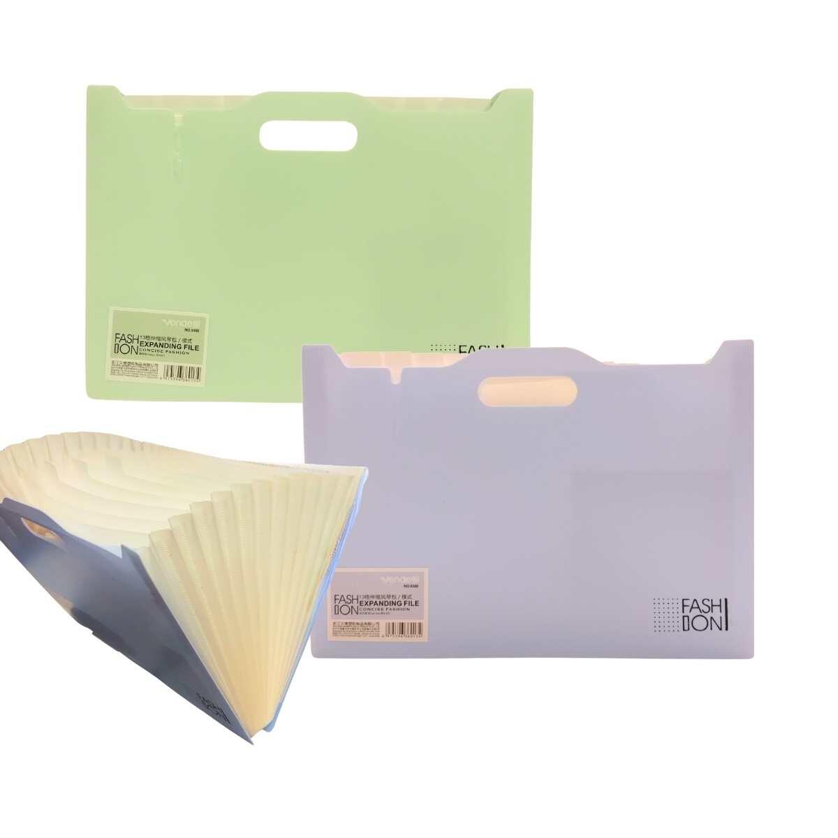 Carpeta archivo expandible A4 color pastel - 13 divisiones