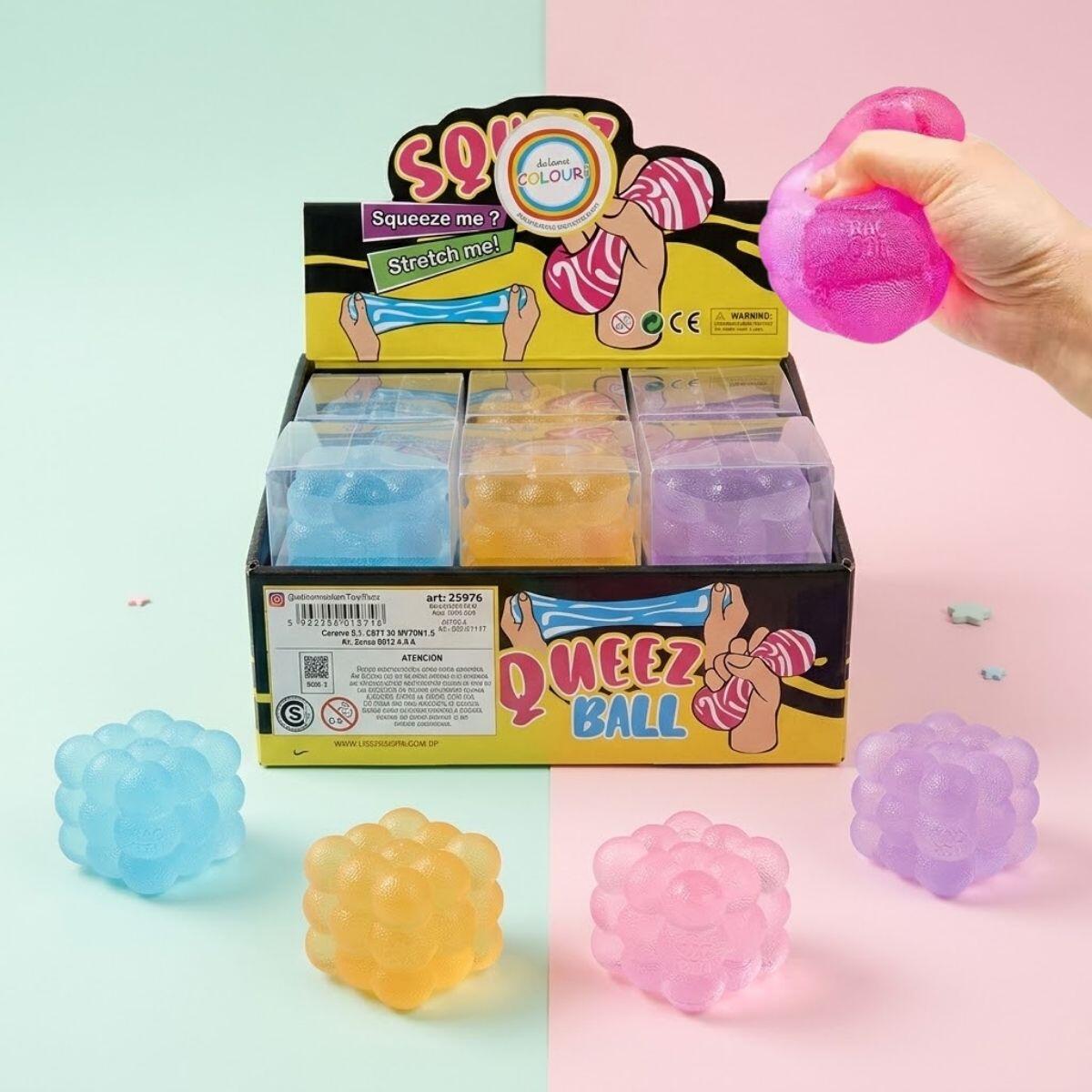 Squishy  Cubo hielo c/bolitas - 5 cm