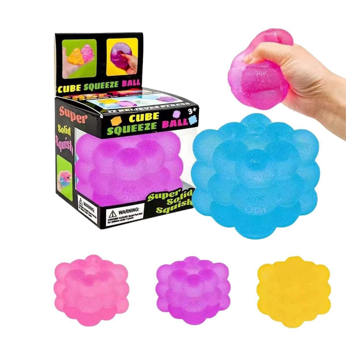 Squishy  Cubo hielo c/bolitas - 5 cm