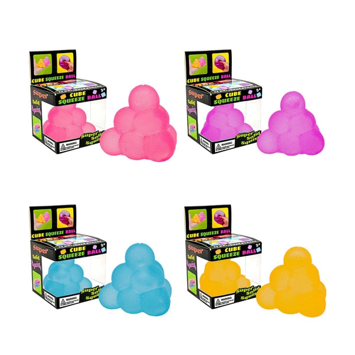 Squishy triangulo hielo mate c/esferas - 6cm
