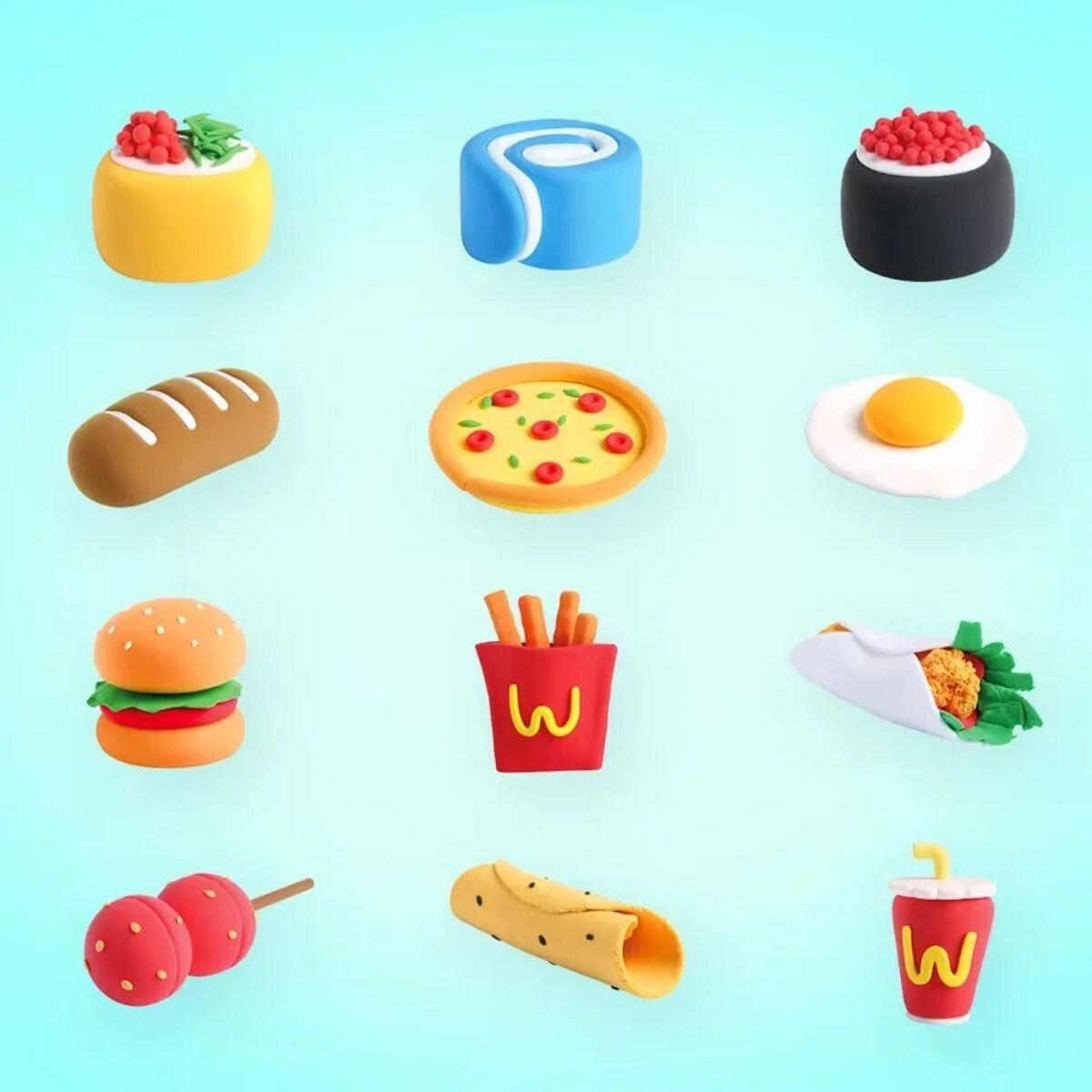 Masa Comida en pote x 4 colores
