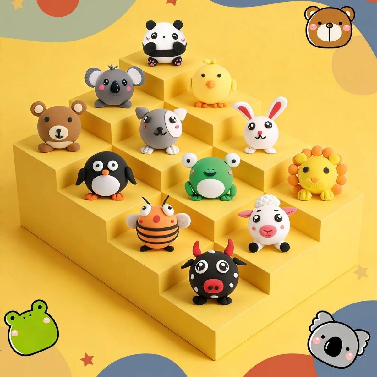 Masa Animalitos 3 en pote x 4 colores