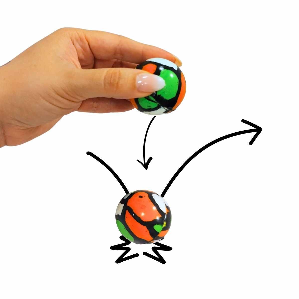 Pelota saltarina cuadrados colores