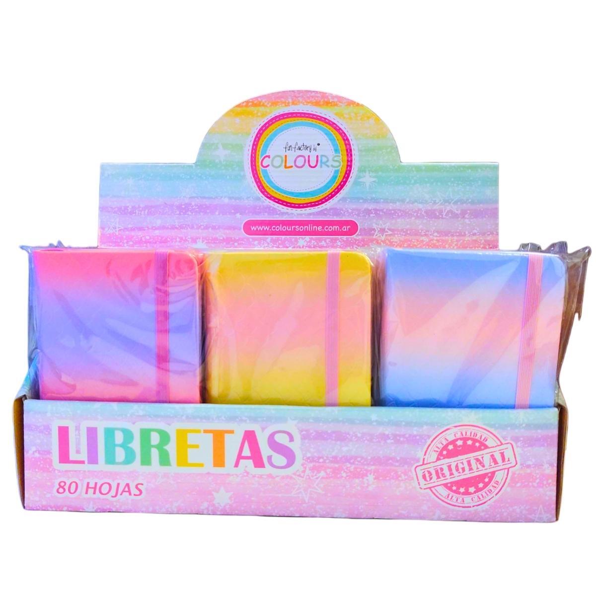 Libreta A6 Degrade Pastel 80 hojas Lisas