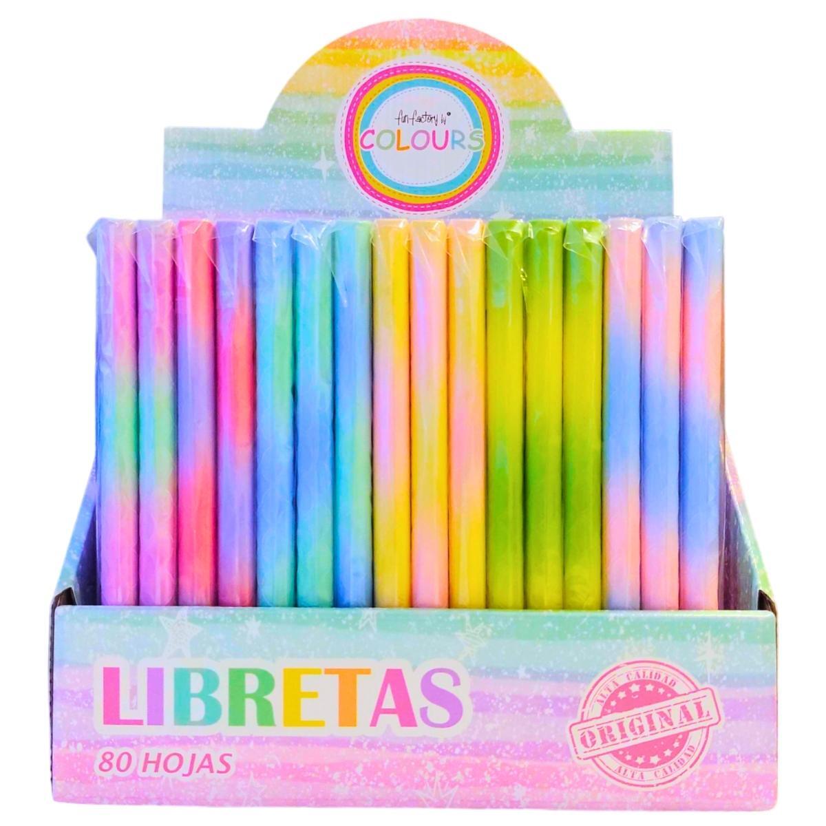 Libreta A5 Degrade Pastel 80 hojas Lisas