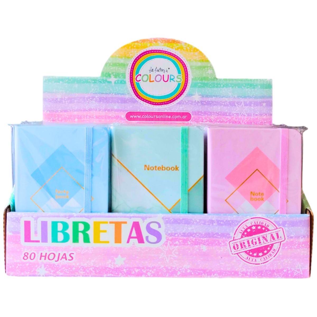 Libreta A6 Marmol Pastel 80 hojas Rayadas