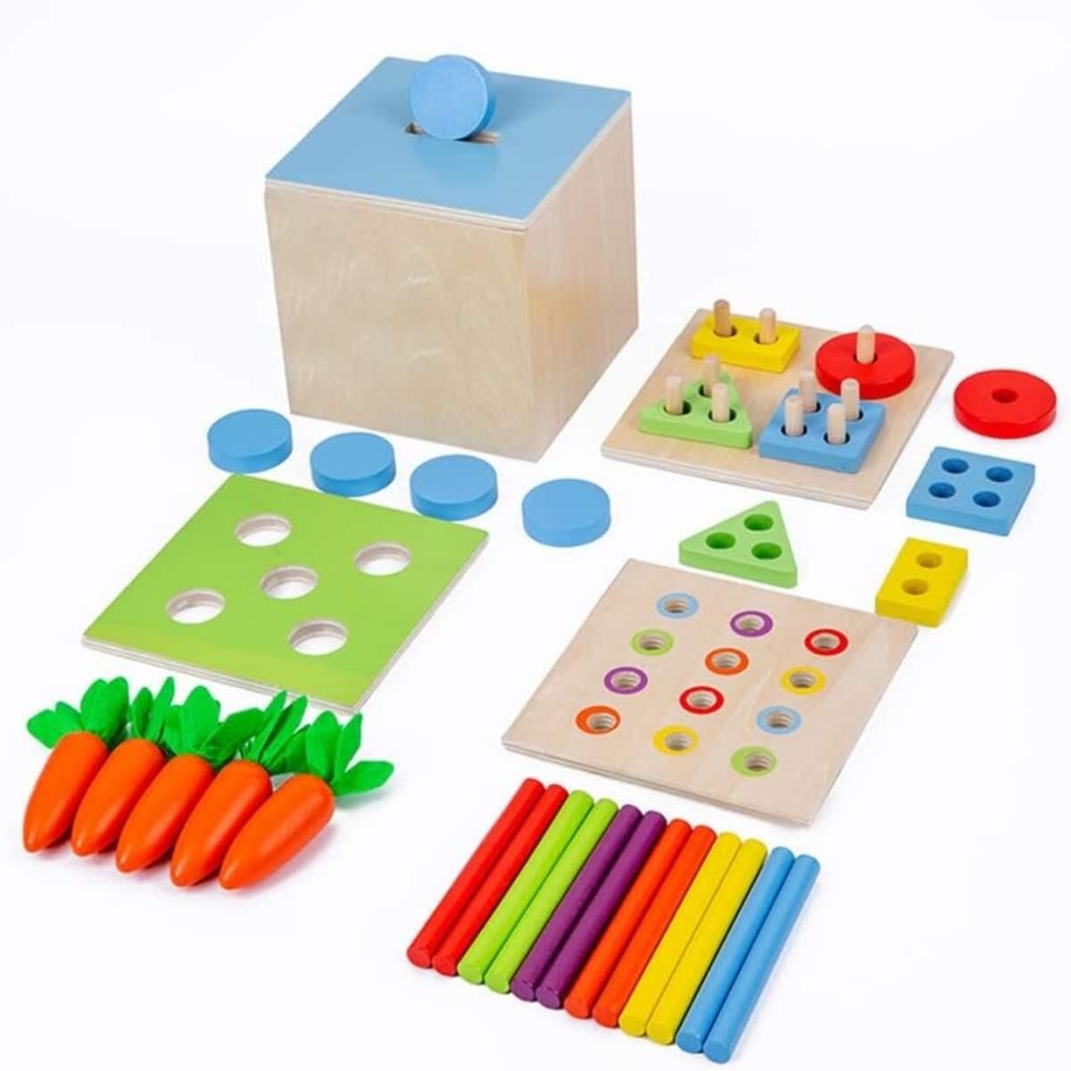 Cubo didactico 5 en 1 madera