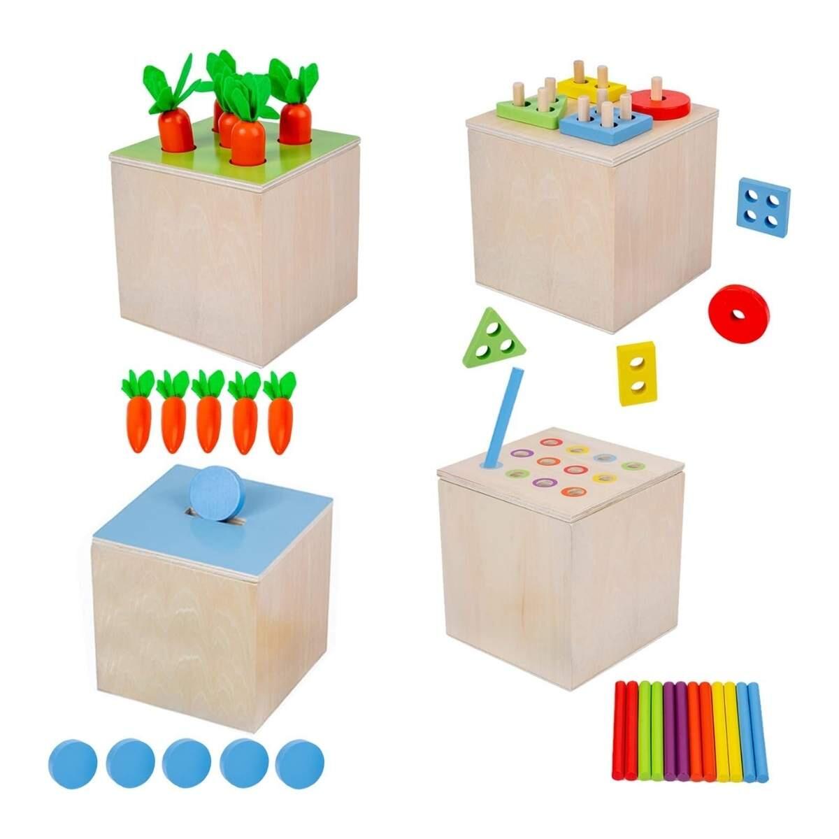 Cubo didactico 5 en 1 madera