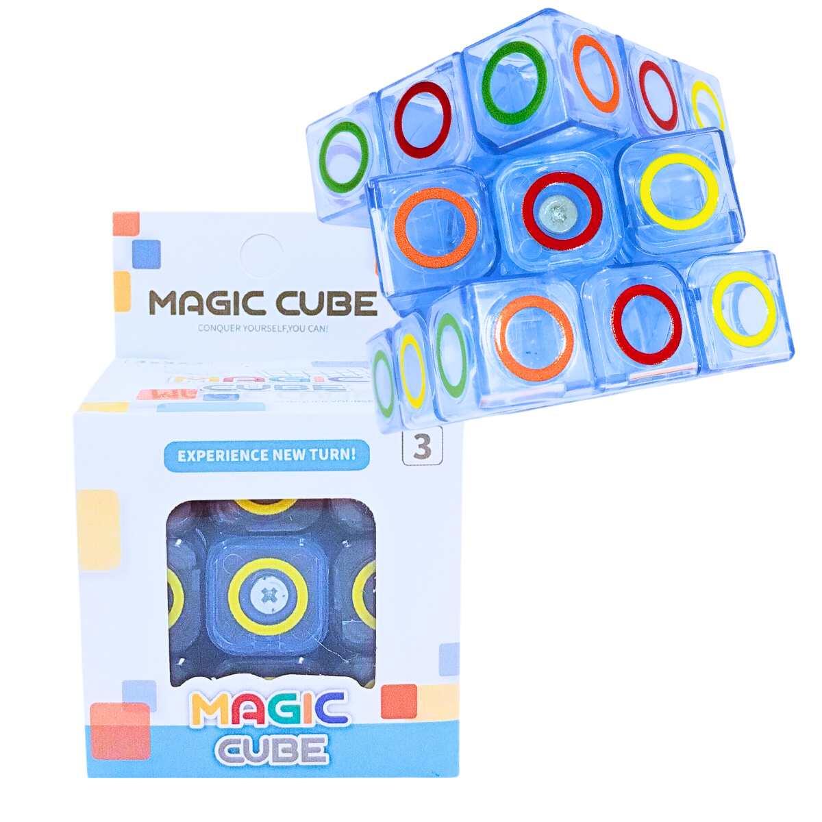 Cubo Magico 3x3x3 c/circulos transparente