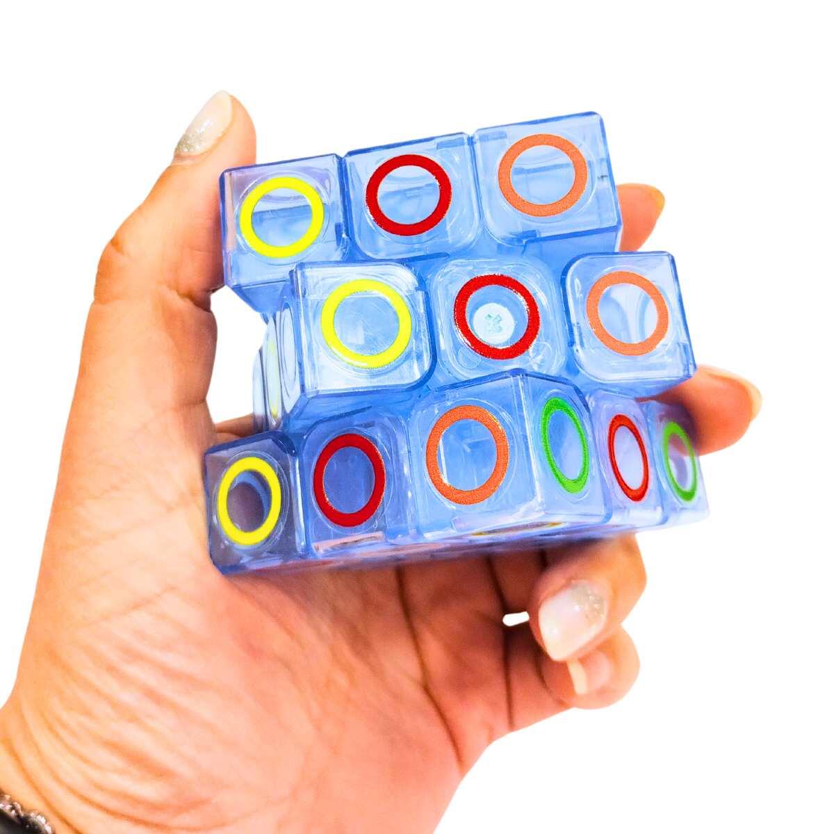 Cubo Magico 3x3x3 c/circulos transparente