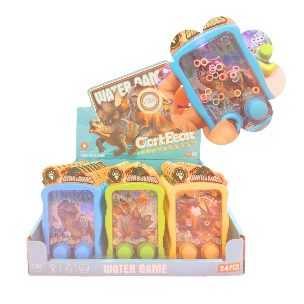 Juego de agua Dinos 2 botones c/LUZ