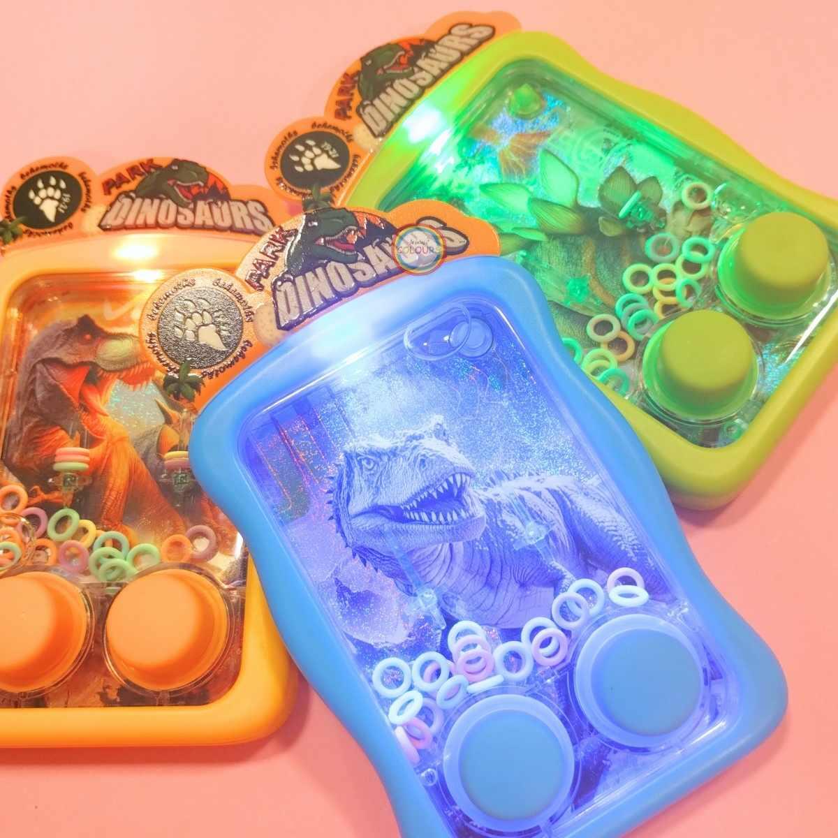 Juego de agua Dinos 2 botones c/LUZ