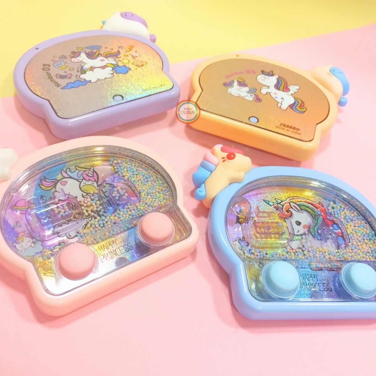 Juego de agua Unicornio c/mini aplique 2 botones y luz