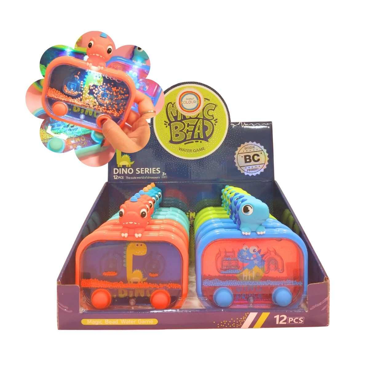 Juego de agua Dino c/mini aplique 2 botones y luz