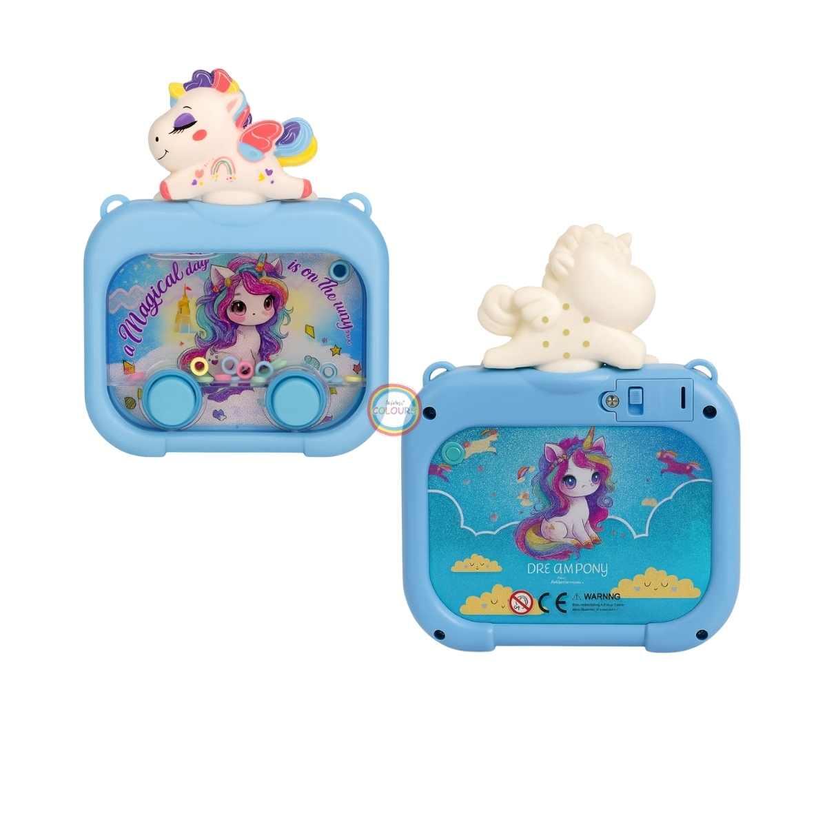 Juego de agua Unicornio c/mini aplique 2 botones y luz