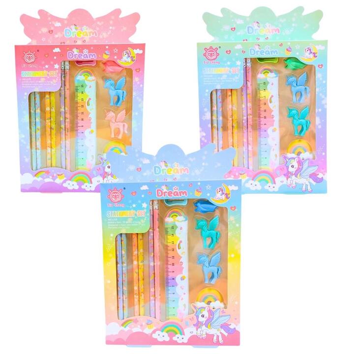 Set escolar Unicornio en caja