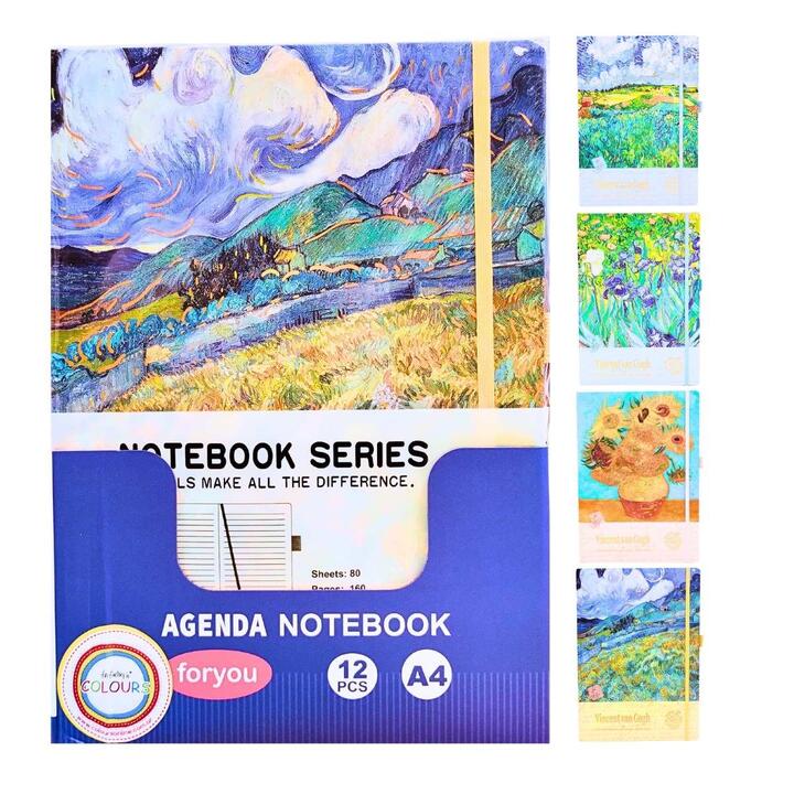Cuaderno A4 Paisaje Van Gogh- 80 hojas rayadas - 80g