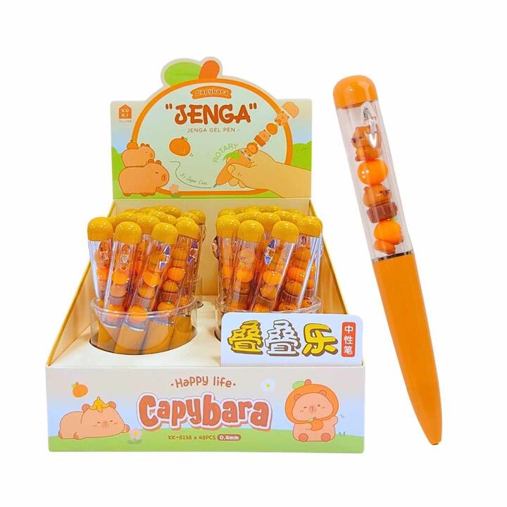 Boligrafo jenga Capybara  retractil- 0.4mm