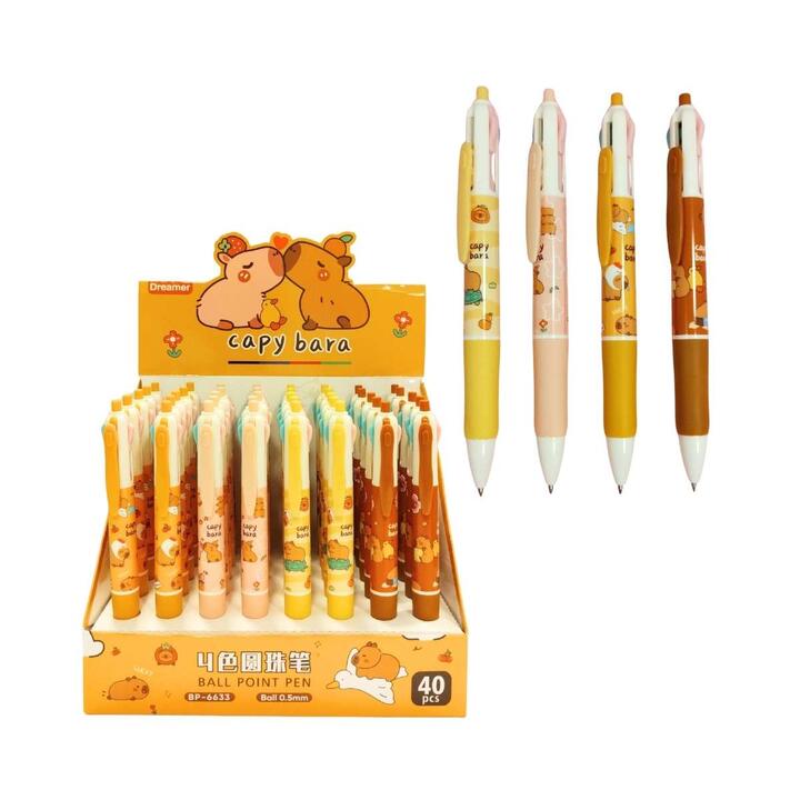 Boligrafo multi x 4 Colores Capybara - 0.5 mm